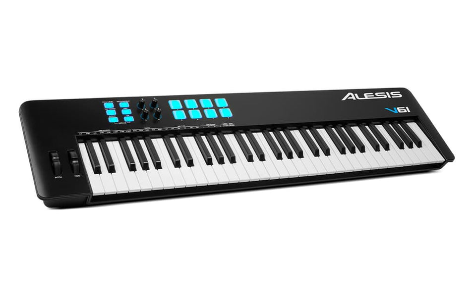 Alesis V61 MKII – Controlador de teclado USB-MIDI de 61 teclas con pads y arpegiador