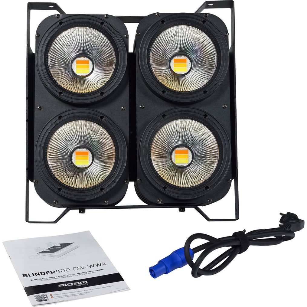 Algam BLINDER400CW-WWA – Blinder COB 4×100W Blanco Frío/Blanco Cálido/Ámbar - Tempo Shop