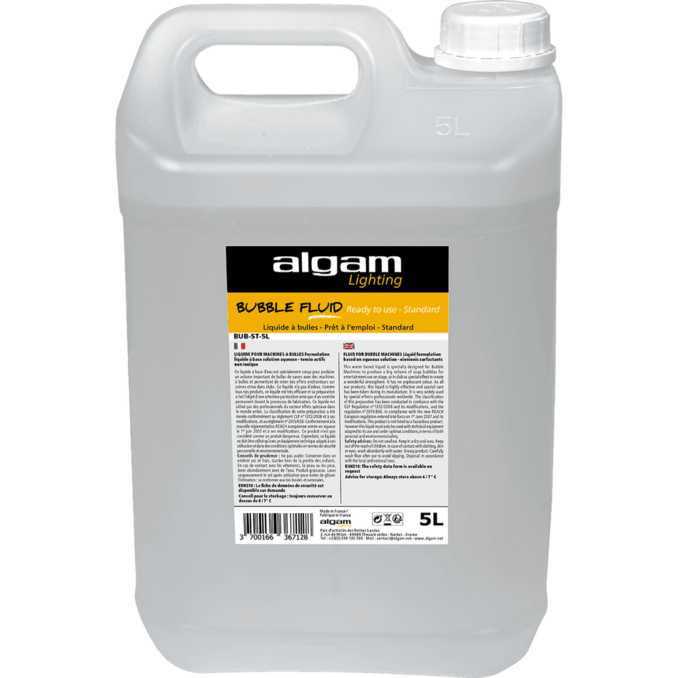 Algam BUB-ST-5L – Líquido estándar para máquinas de burbujas, 5 L - Tempo Shop