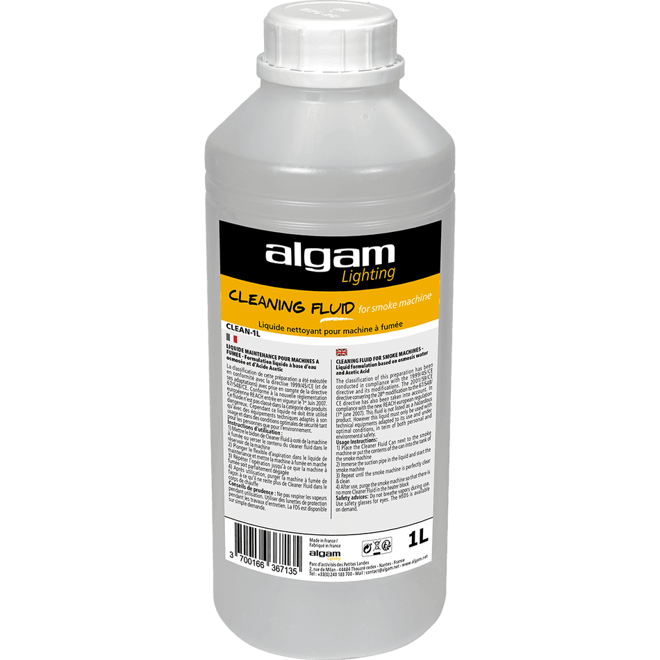 Algam CLEAN-1L – Líquido limpiador para máquinas de humo, 1 L - Tempo Shop