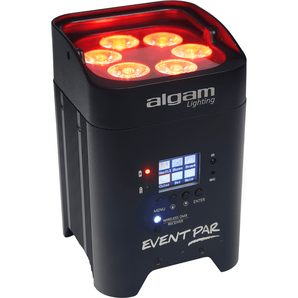 Algam EVENTPAR – PAR de 6 LED 12W con batería RGBWAUV IR y DMX inalámbrico - Tempo Shop