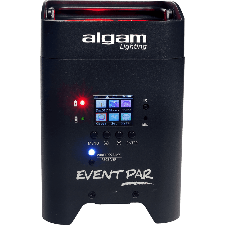 Algam EVENTPAR – PAR de 6 LED 12W con batería RGBWAUV IR y DMX inalámbrico - Tempo Shop