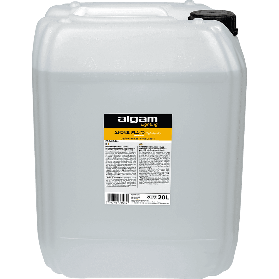 Algam FOG-HD-20L – Líquido de alta densidad para máquinas de humo, 20 L - Tempo Shop