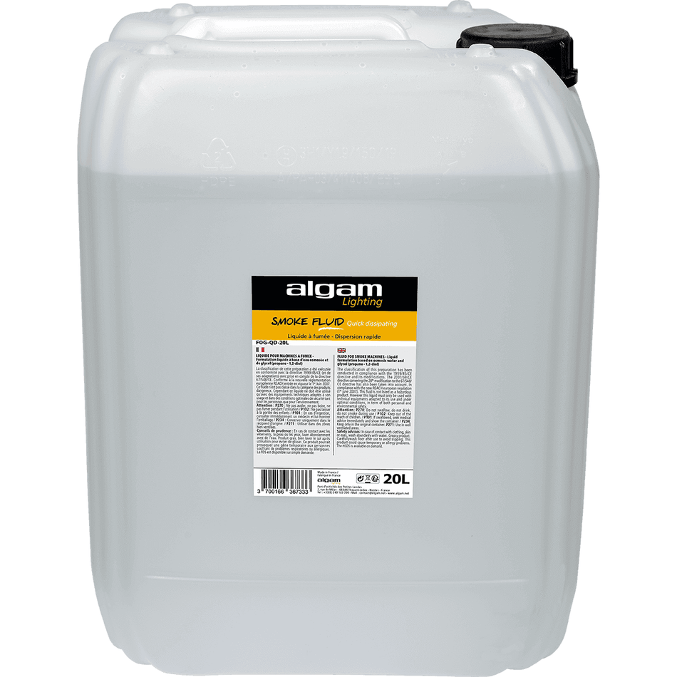 Algam FOG-QD-20L – Líquido de rápida dispersión para máquinas de humo. 20L - Tempo Shop
