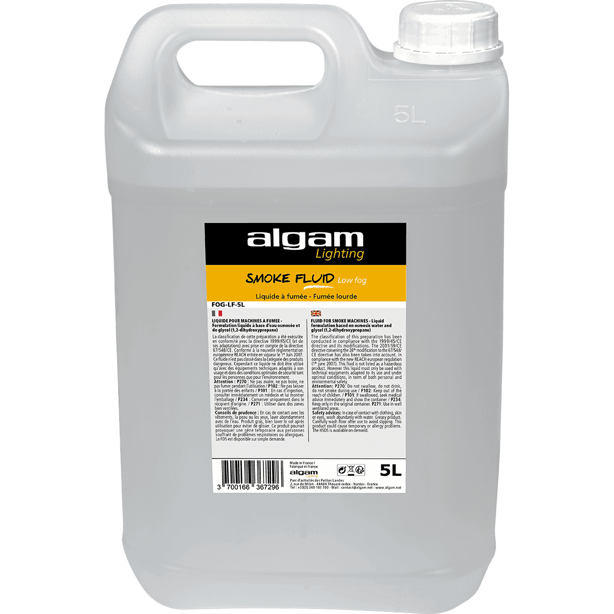 Algam FOGLF5L – Líquido de humo pesado “niebla baja”, 5 L - Tempo Shop