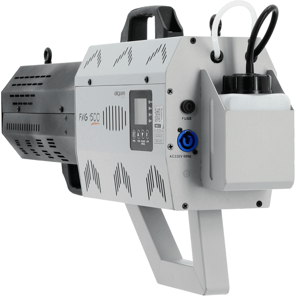 Algam Lighting FMG 1500 - Máquina de Humo Portátil Tipo Cañón 1500W con LEDs RGBA - Tempo Shop