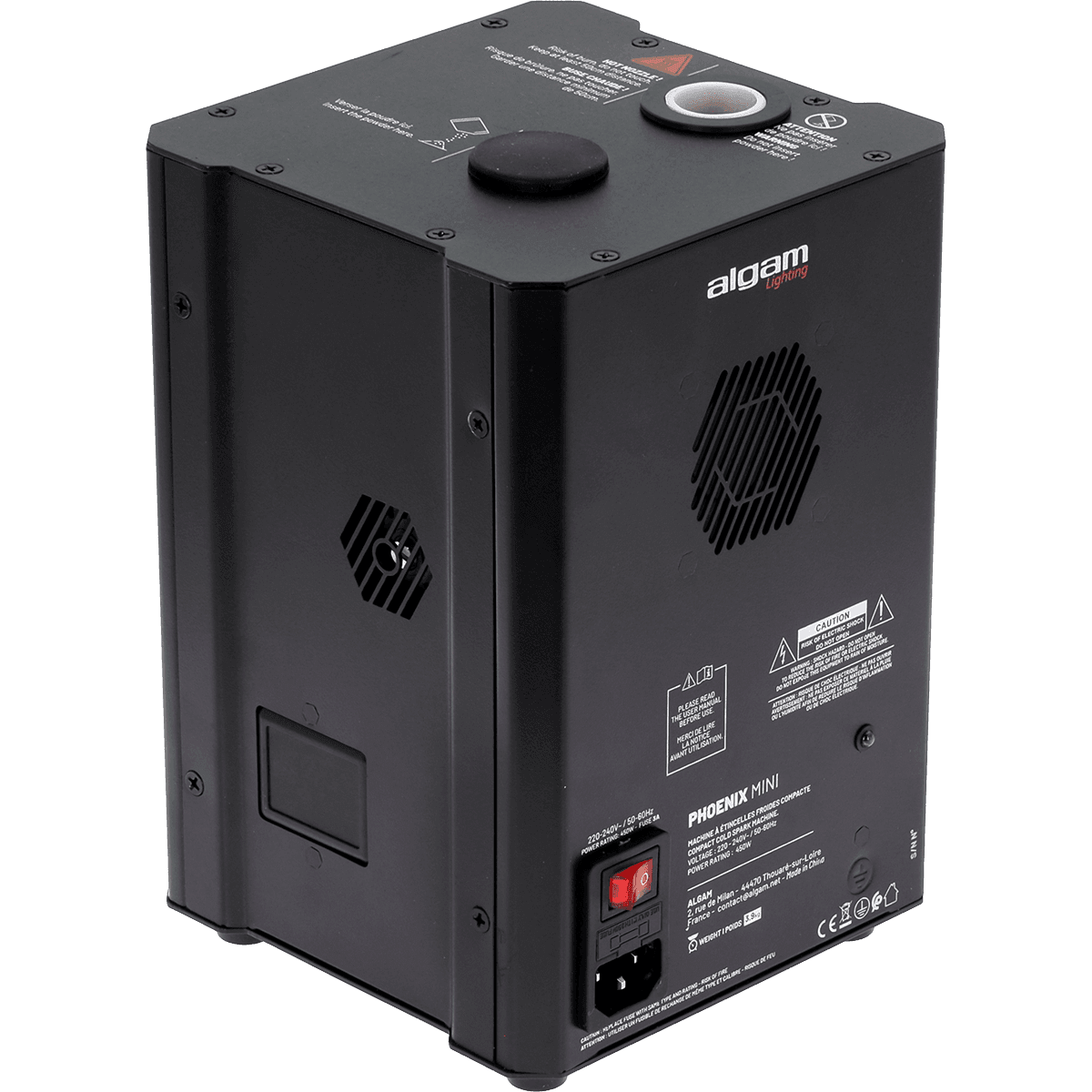 Algam Lighting LALPHOENIX-MINI - Máquina de efectos de chispa fría compacta de 450W - Tempo Shop