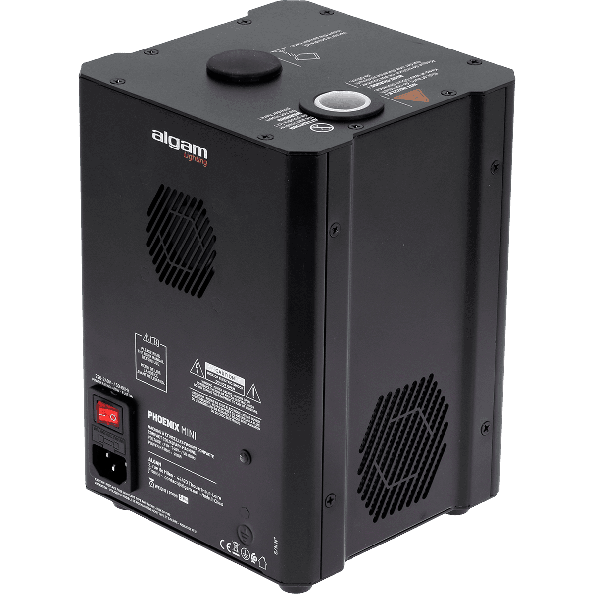 Algam Lighting LALPHOENIX-MINI - Máquina de efectos de chispa fría compacta de 450W - Tempo Shop