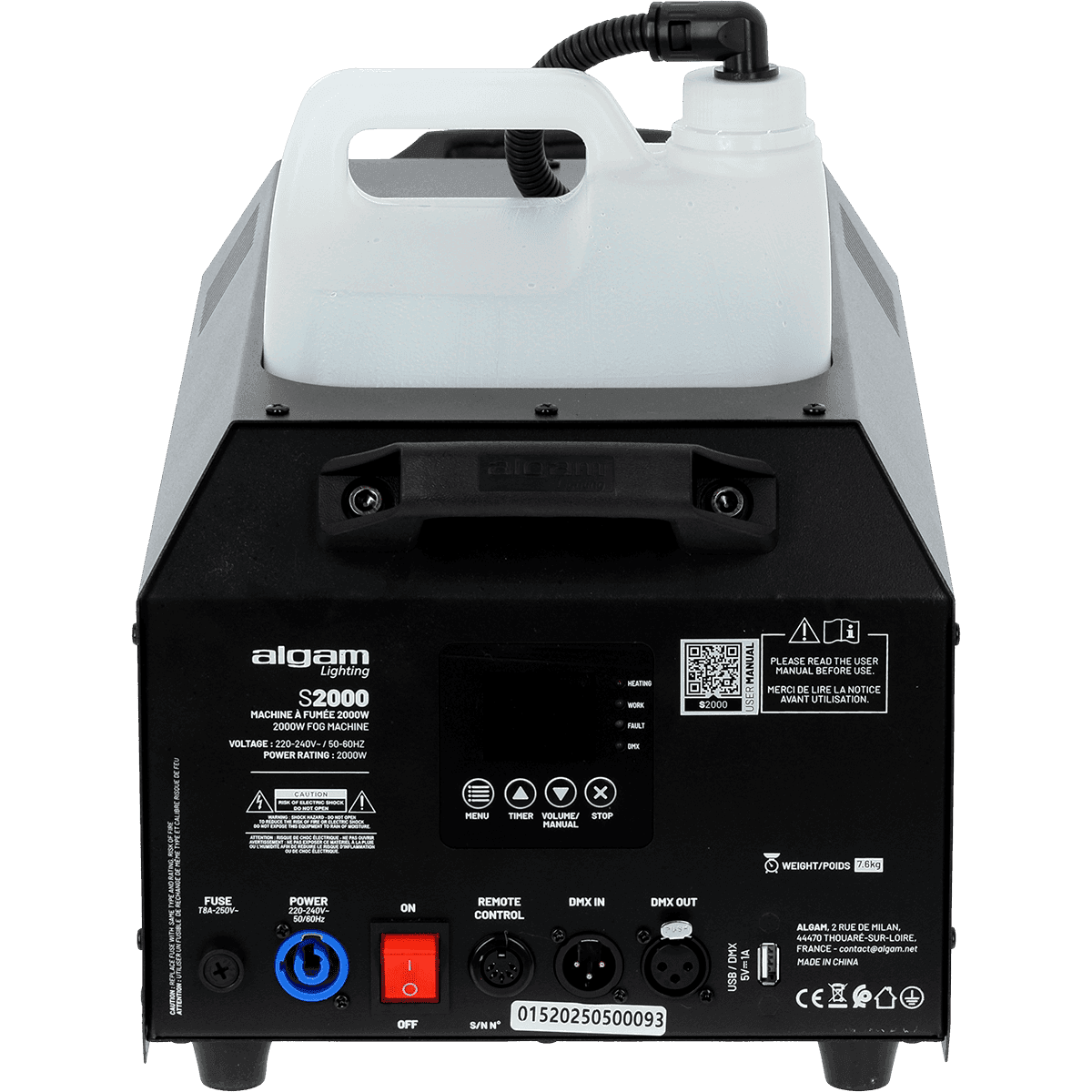 Algam Lighting LAPS2000 - Máquina de humo profesional 1500W de alto rendimiento - Tempo Shop