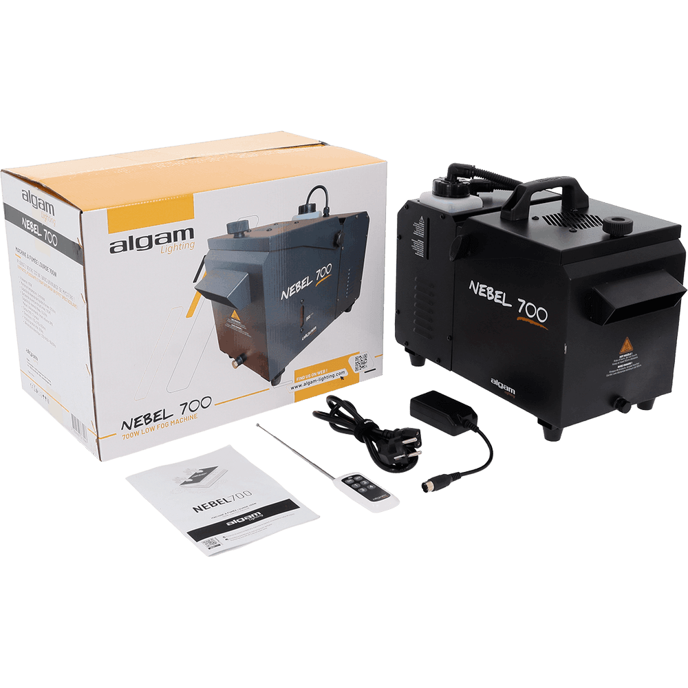 Algam Lighting NEBEL 700 - Máquina de Humo Bajo 700 W con Control DMX y Efecto Suelo - Tempo Shop