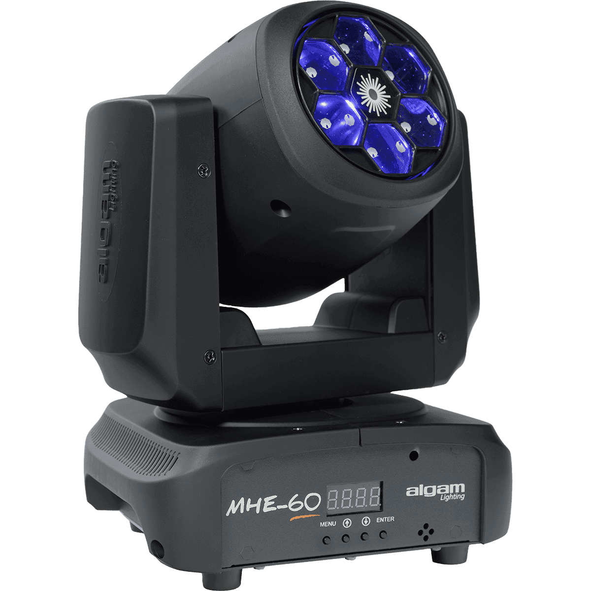 Algam MHE60 – Cabeza móvil LED WASH 6×15W RGBW + Láser verde 200 mW - Tempo Shop