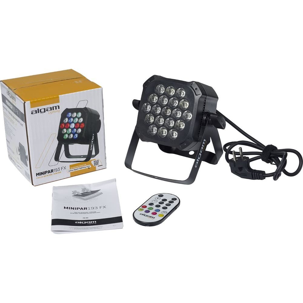 Algam MINIPAR193FX – Mini Par LED 18×1W + 1×3W RGB con efectos - Tempo Shop