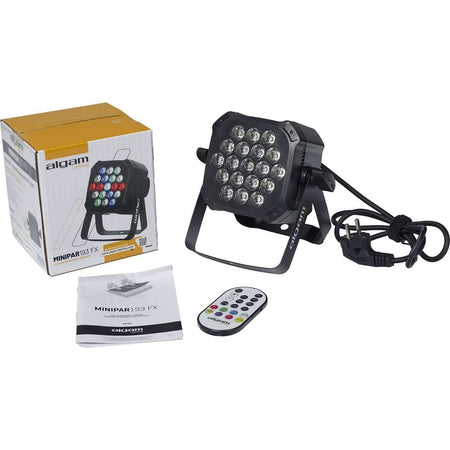 Algam MINIPAR193FX – Mini Par LED 18×1W + 1×3W RGB con efectos - Tempo Shop