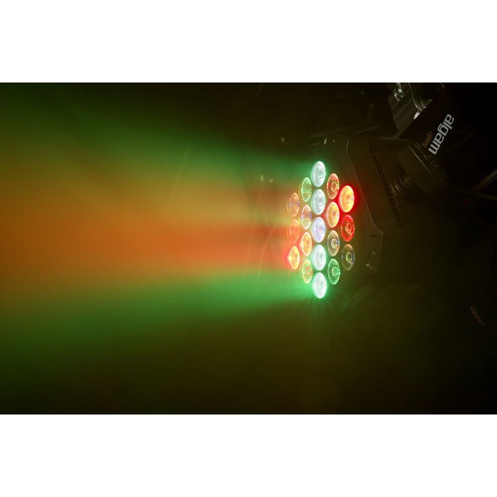 Algam MINIPAR193FX – Mini Par LED 18×1W + 1×3W RGB con efectos - Tempo Shop