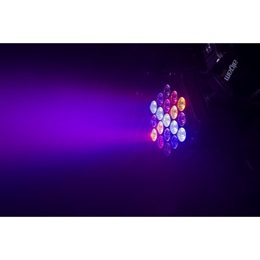 Algam MINIPAR193FX – Mini Par LED 18×1W + 1×3W RGB con efectos - Tempo Shop