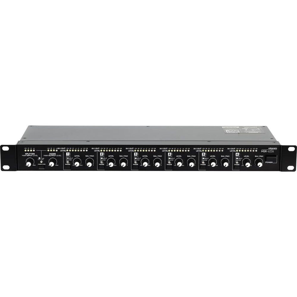 Algam MSR-6226 - Mezclador/Splitter profesional rackeable 6 en 2 - Tempo Shop