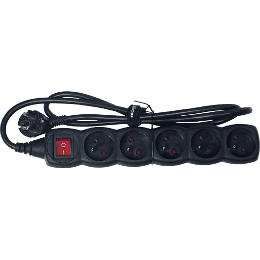 Algam MULTI-5S – Regleta de red 5 tomadas con interruptor general - Tempo Shop