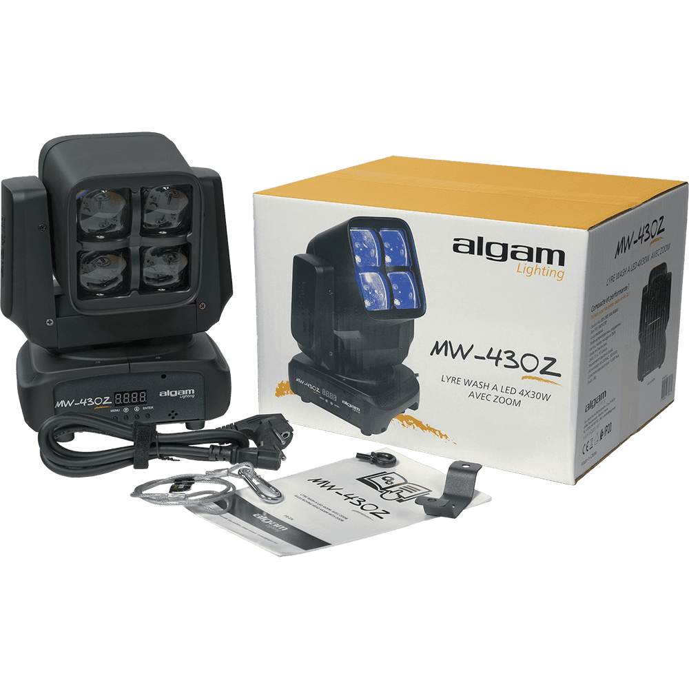 Algam MW430Z – Cabeza móvil Luz LED WASH 4 × 30W RGBW con Zoom - Tempo Shop