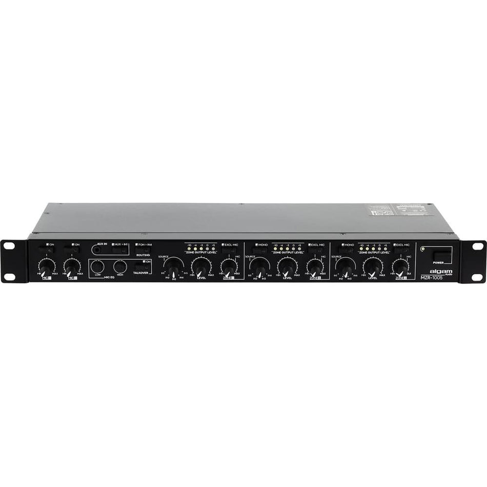 Algam MZR-1005 – Mezclador de zona de 5 entradas estéreo (2+1 zonas) rackeable - Tempo Shop