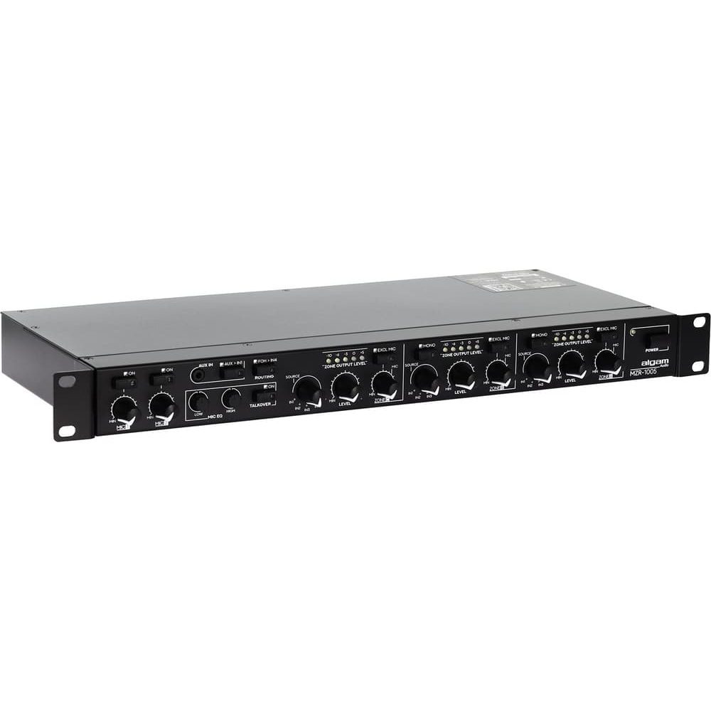 Algam MZR-1005 – Mezclador de zona de 5 entradas estéreo (2+1 zonas) rackeable - Tempo Shop
