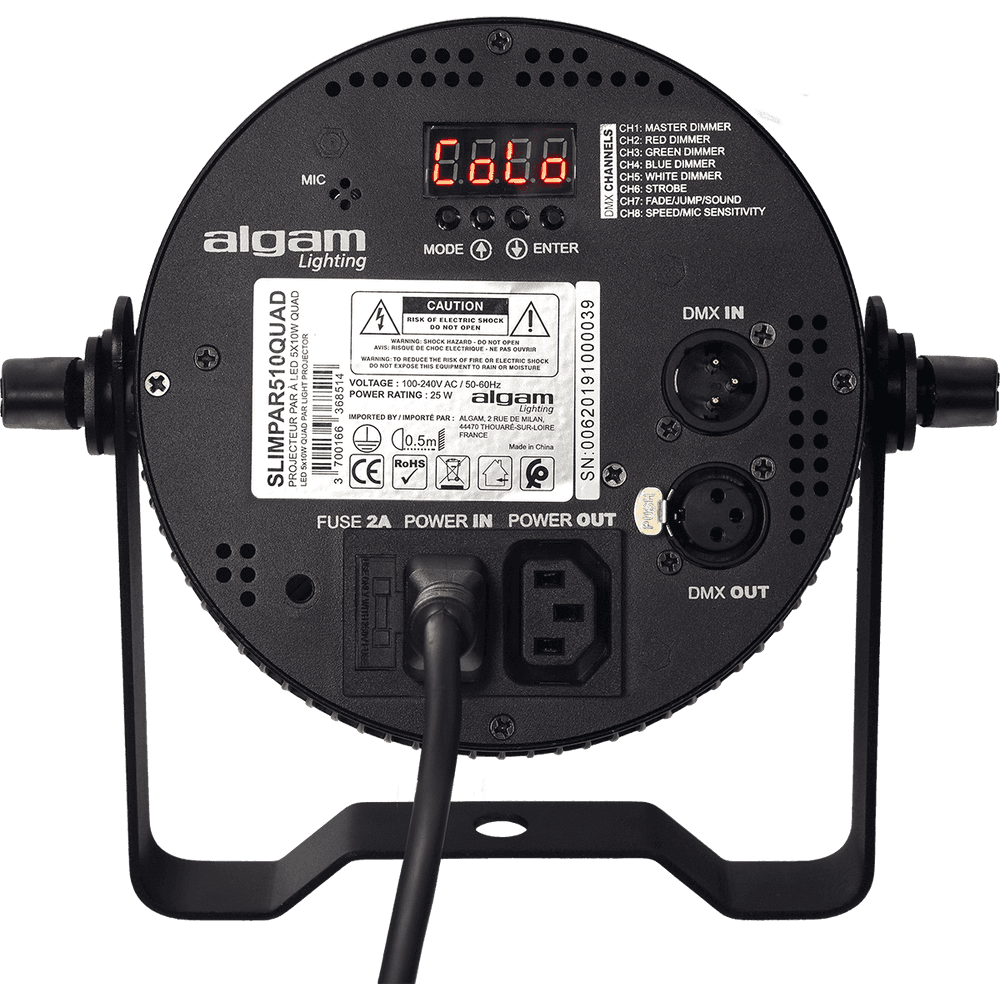 Algam SLIMPAR-510-QUAD – Foco proyector LED Slim 5×10W RGBW - Tempo Shop