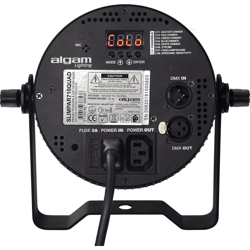Algam SLIMPAR-710-QUAD – Foco proyector LED Slim 7×10W RGBW - Tempo Shop