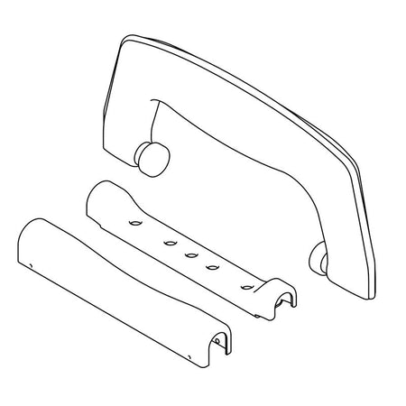 FactorRACK Asa Maletín - Asa plástica negra con placa plata