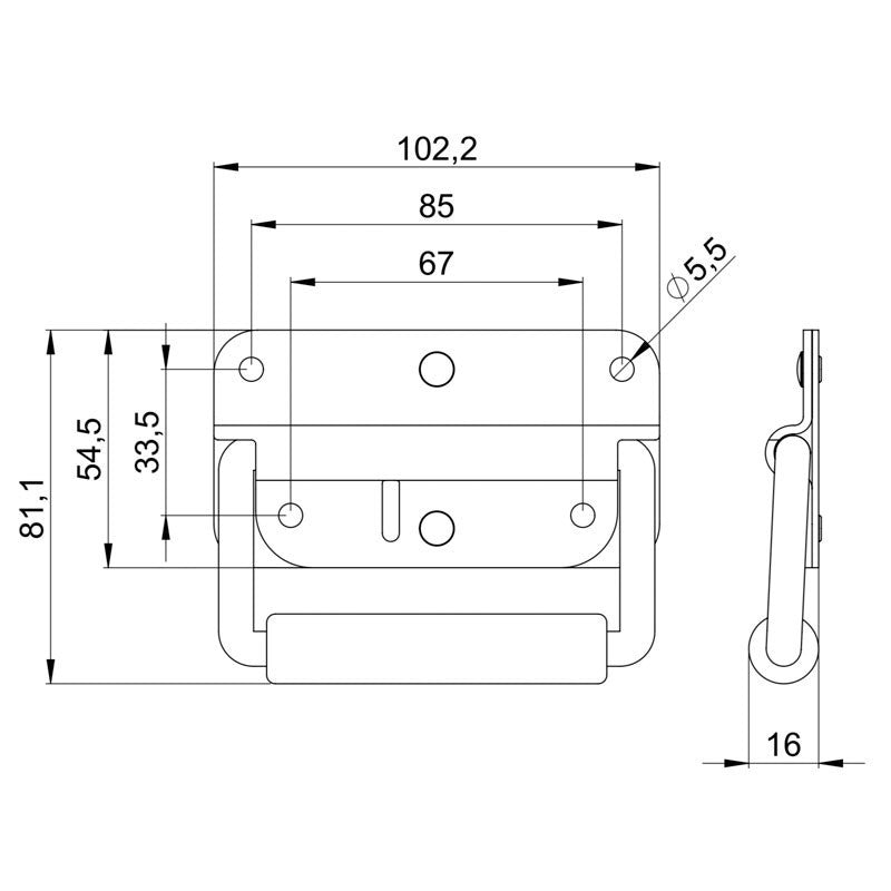 FactorRACK Superficie 103mm - Asa metálica con resorte