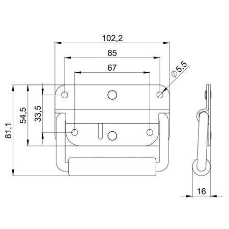 FactorRACK Superficie 103mm - Asa metálica con resorte