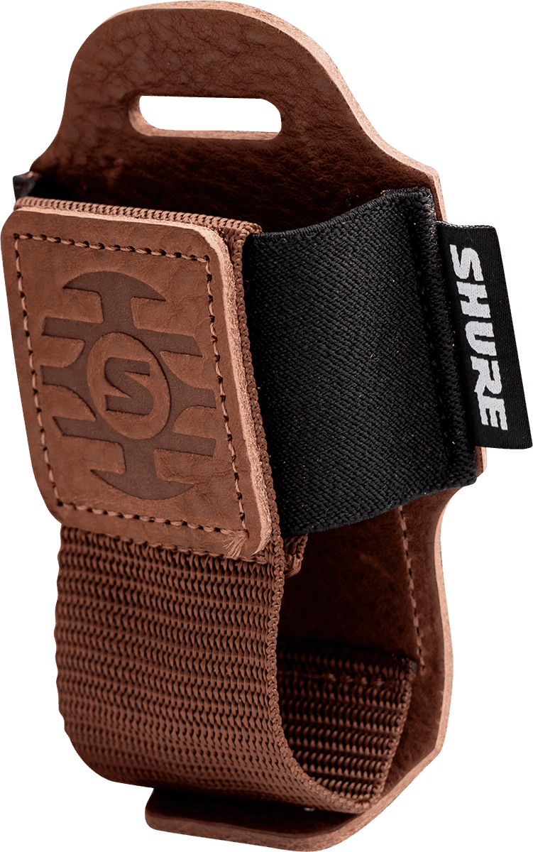 Shure by Gator SH-BODYPACK-PBN-L – Funda para petaca de cuero genuino (marrón)