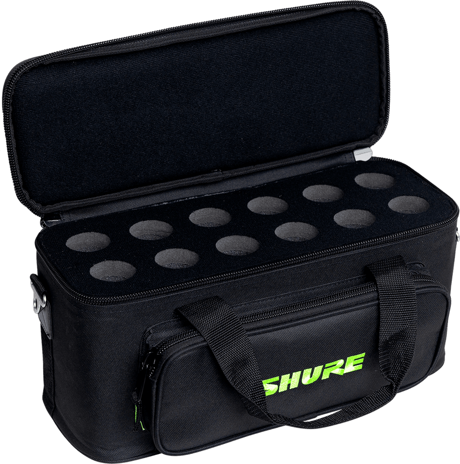 Shure by Gator SH-MICBAG12 – Funda de nylon para 12 micrófonos