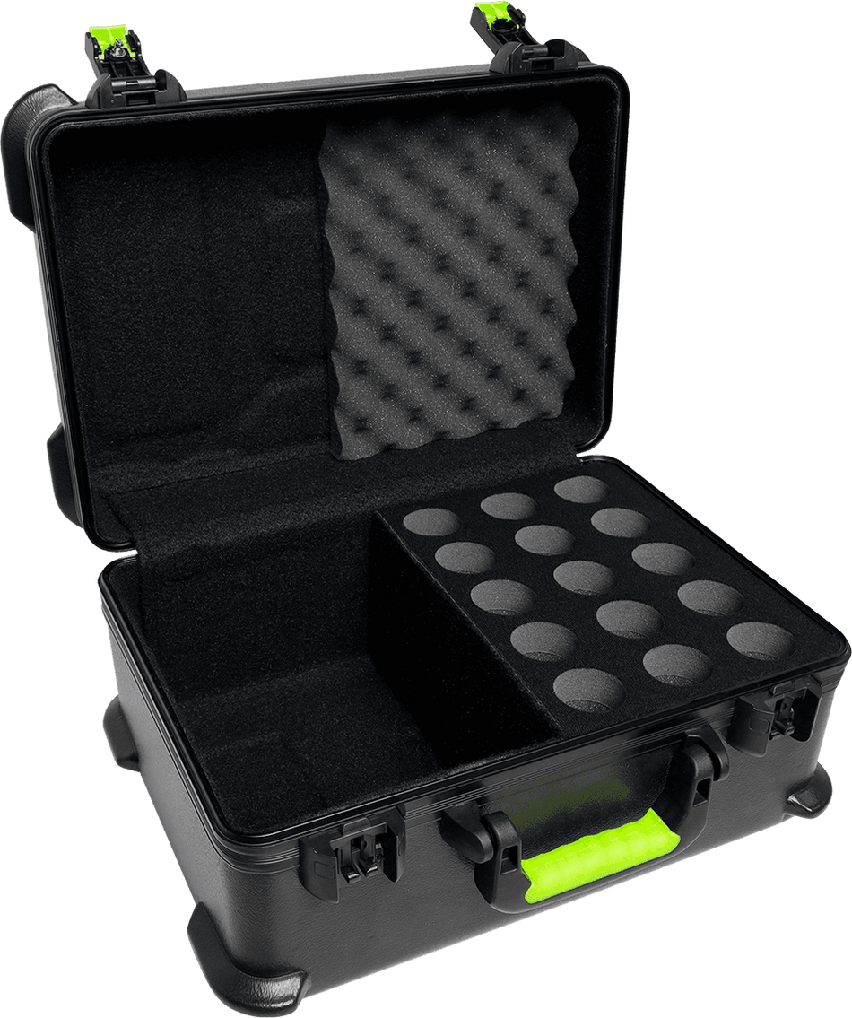 Shure by Gator SH-MICCASE15 – Estuche de transporte de polietileno para 15 micrófonos