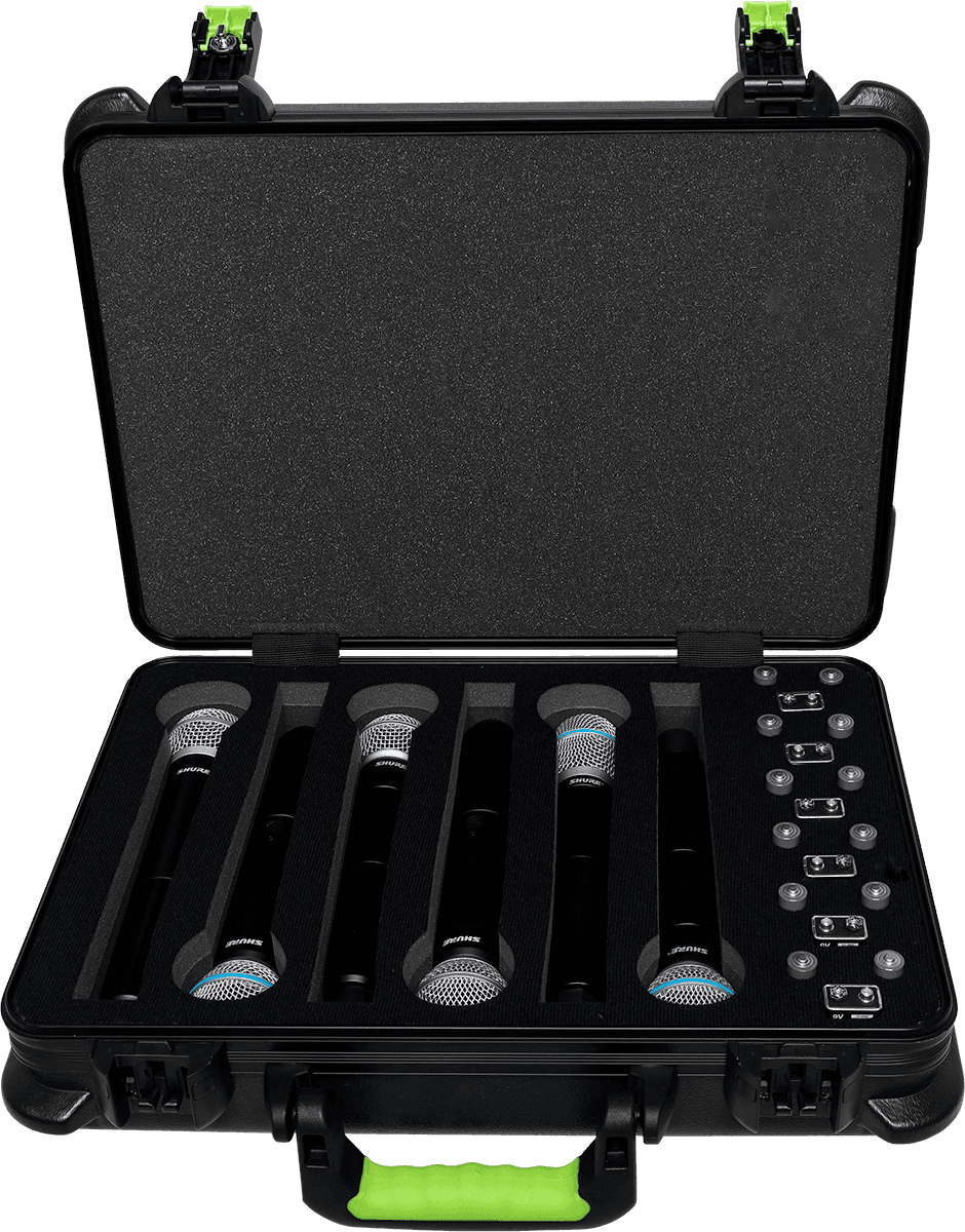 Shure by Gator SH-MICCASEW06 – Estuche de polietileno para 6 micrófonos inalámbricos