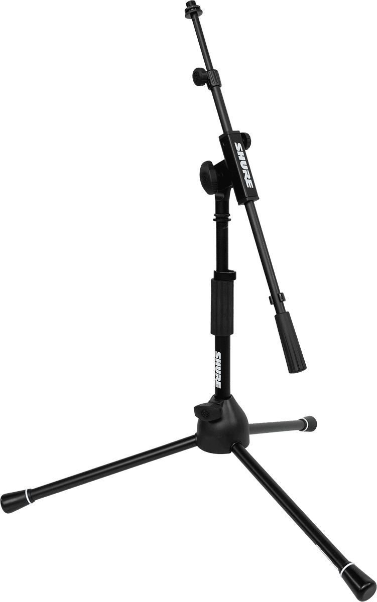 Shure by Gator SH-TRIPODSTANDLP – Soporte de micrófono compacto de perfil bajo con base trípode y altura regulable