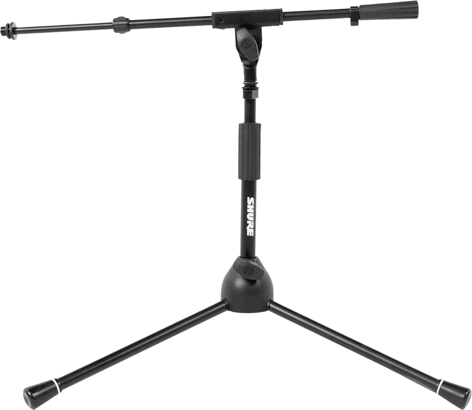 Shure by Gator SH-TRIPODSTANDLP – Soporte de micrófono compacto de perfil bajo con base trípode y altura regulable