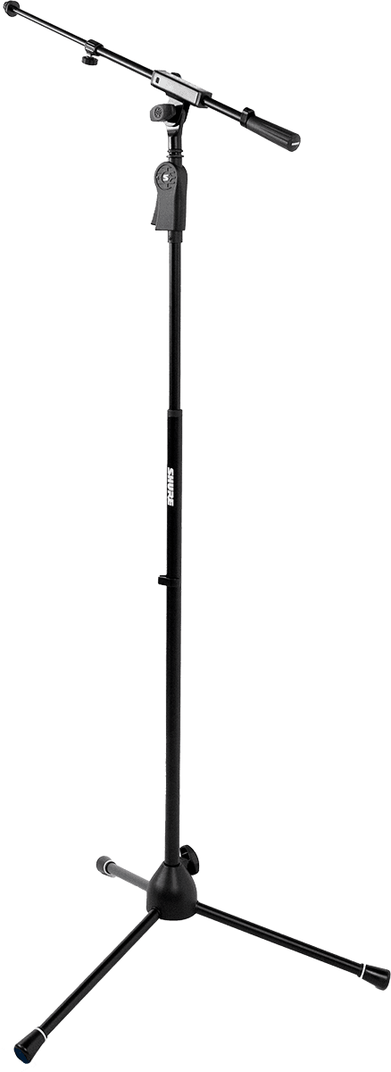Shure by Gator SH-TPSTANDTBMDX – Soporte de micrófono de suelo con base trípode, altura regulable y mango ergonómico
