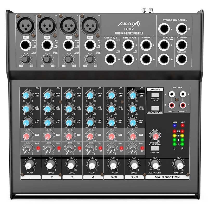 Audibax 1002 - Mesa Mezclas 8 canales - Tempo Shop