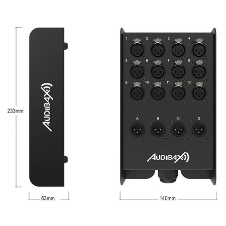 Audibax 10116238 - Cajetín Escenario 12 Entradas 4 Salidas 15m - Tempo Shop