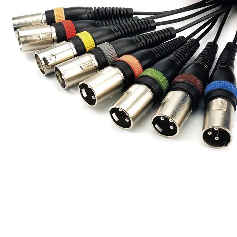 Audibax 10145100 - 8 x XLR Macho a 8 x XLR Hembra 3m - Tempo Shop