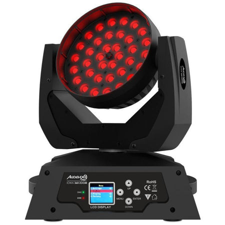 Audibax 10242473 - Kit 2 Cabezas Audibax Iowa 360 Zoom 2 Unidades + Flightcase Doble a Medida - Tempo Shop