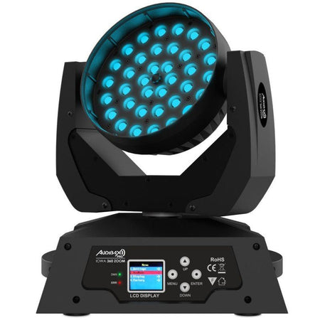 Audibax 10242473 - Kit 2 Cabezas Audibax Iowa 360 Zoom 2 Unidades + Flightcase Doble a Medida - Tempo Shop