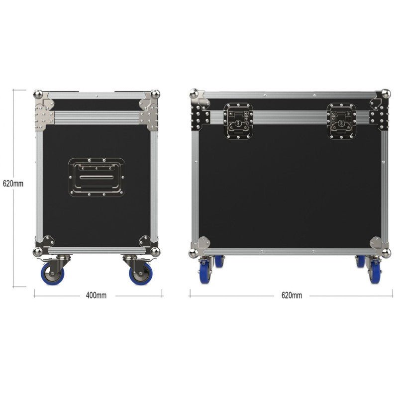 Audibax 10242473 - Kit 2 Cabezas Audibax Iowa 360 Zoom 2 Unidades + Flightcase Doble a Medida - Tempo Shop