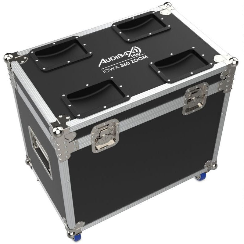 Audibax 10242473 - Kit 2 Cabezas Audibax Iowa 360 Zoom 2 Unidades + Flightcase Doble a Medida - Tempo Shop