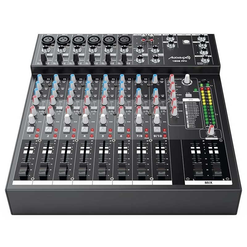 Audibax 1202 FFX - Mesa Mezclas 12 canales y USB - Tempo Shop