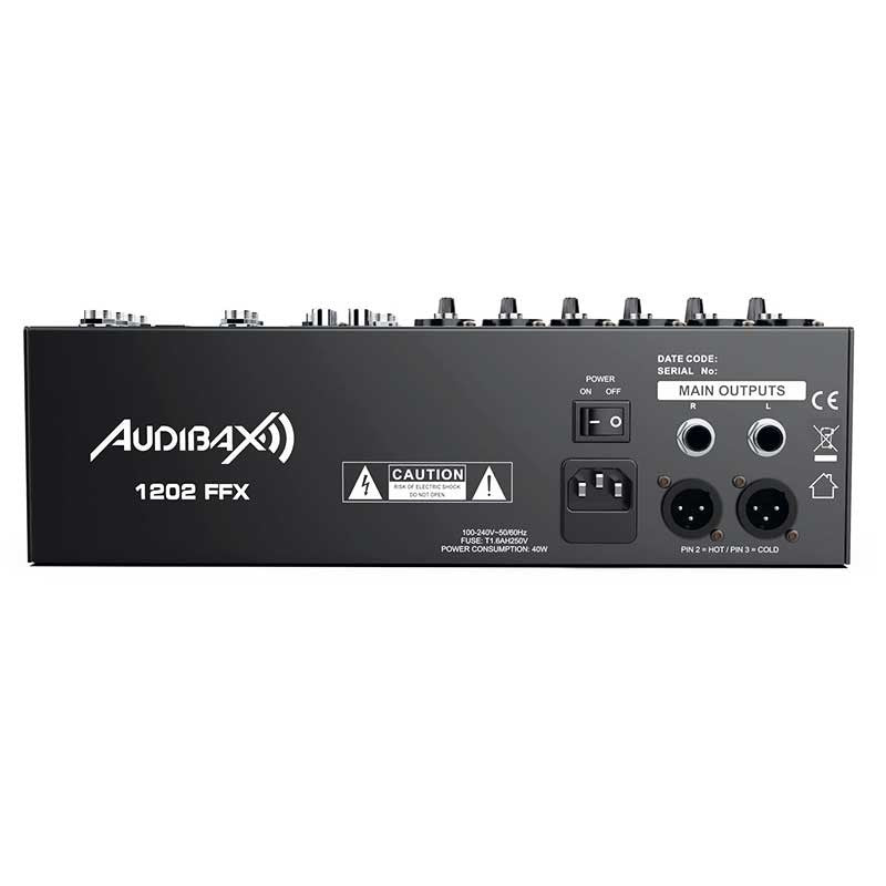Audibax 1202 FFX - Mesa Mezclas 12 canales y USB - Tempo Shop