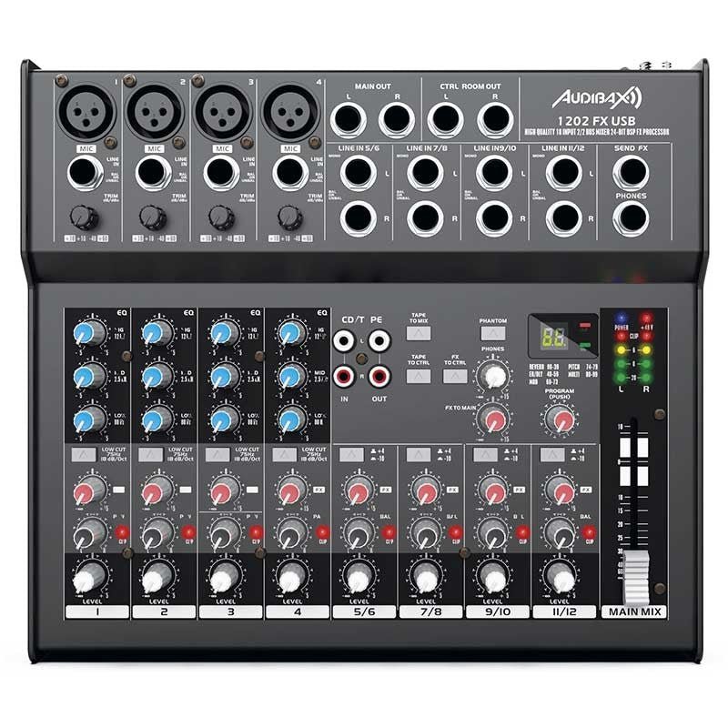 Audibax 1202 FX USB - Mesa Mezclas 12 canales y USB - Tempo Shop