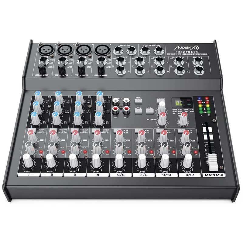 Audibax 1202 FX USB - Mesa Mezclas 12 canales y USB - Tempo Shop