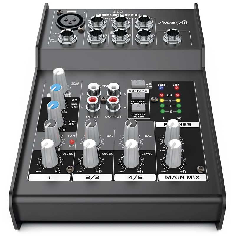 Audibax 502 - Mesa Mezclas 5 Canales - Tempo Shop