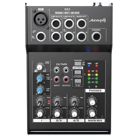 Audibax 502 - Mesa Mezclas 5 Canales - Tempo Shop