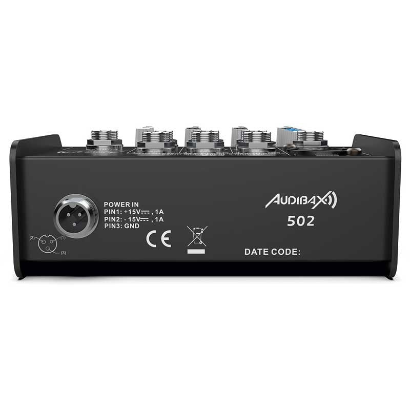 Audibax 502 - Mesa Mezclas 5 Canales - Tempo Shop